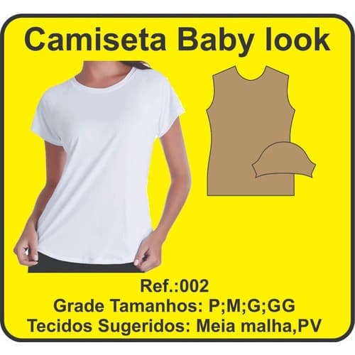 Ref. 002 Molde Camiseta Baby Look