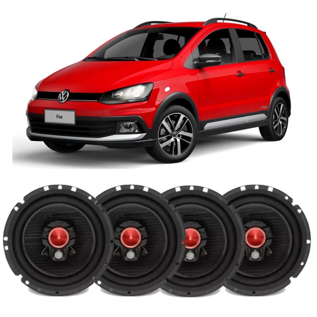 Kit Alto Falante Porta Vw Fox Todos 6 Pol Bomber Bbr 200w