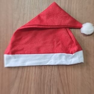 Kit com 5 Gorros Natal , Touca de Natal, Gorrinho Vermelho