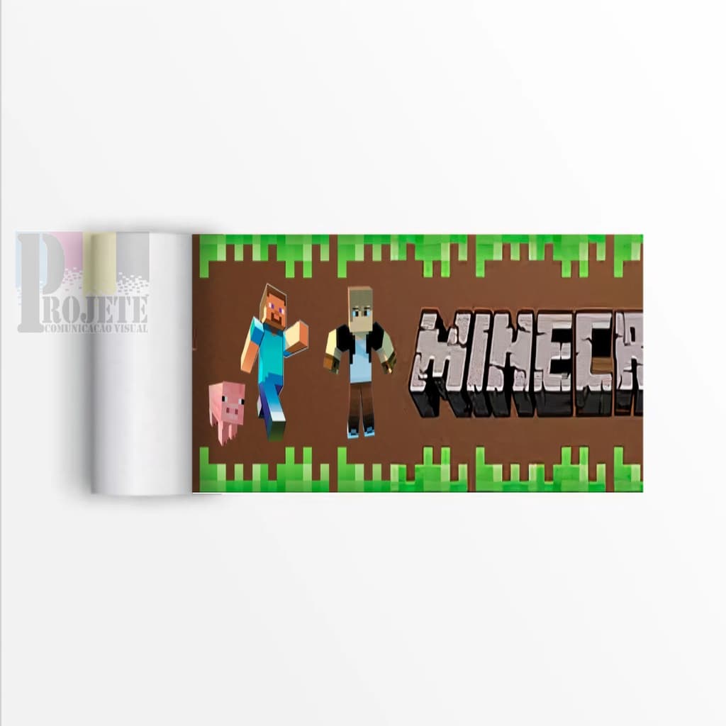 Faixa Decorativa Minecraft Para Quartos 100x0,15cm
