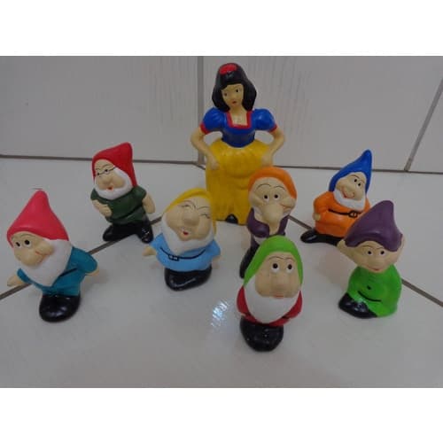 Branca De Neve E Os 7 Anões Para Jardim E Quintal 22 Cm.