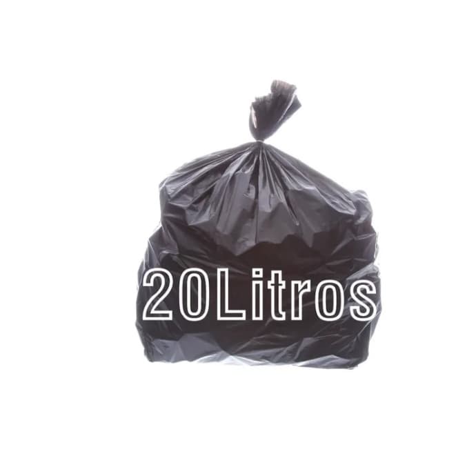 Saco De Lixo preto 20 Litros Resistente com 50 Unidades