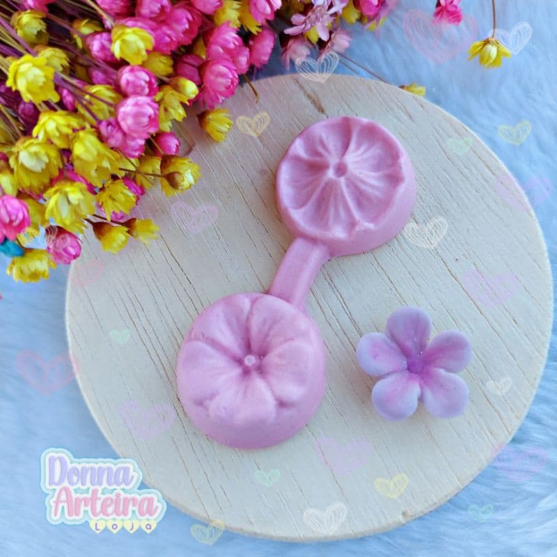 Molde de Silicone Frisador de Flor cód 404