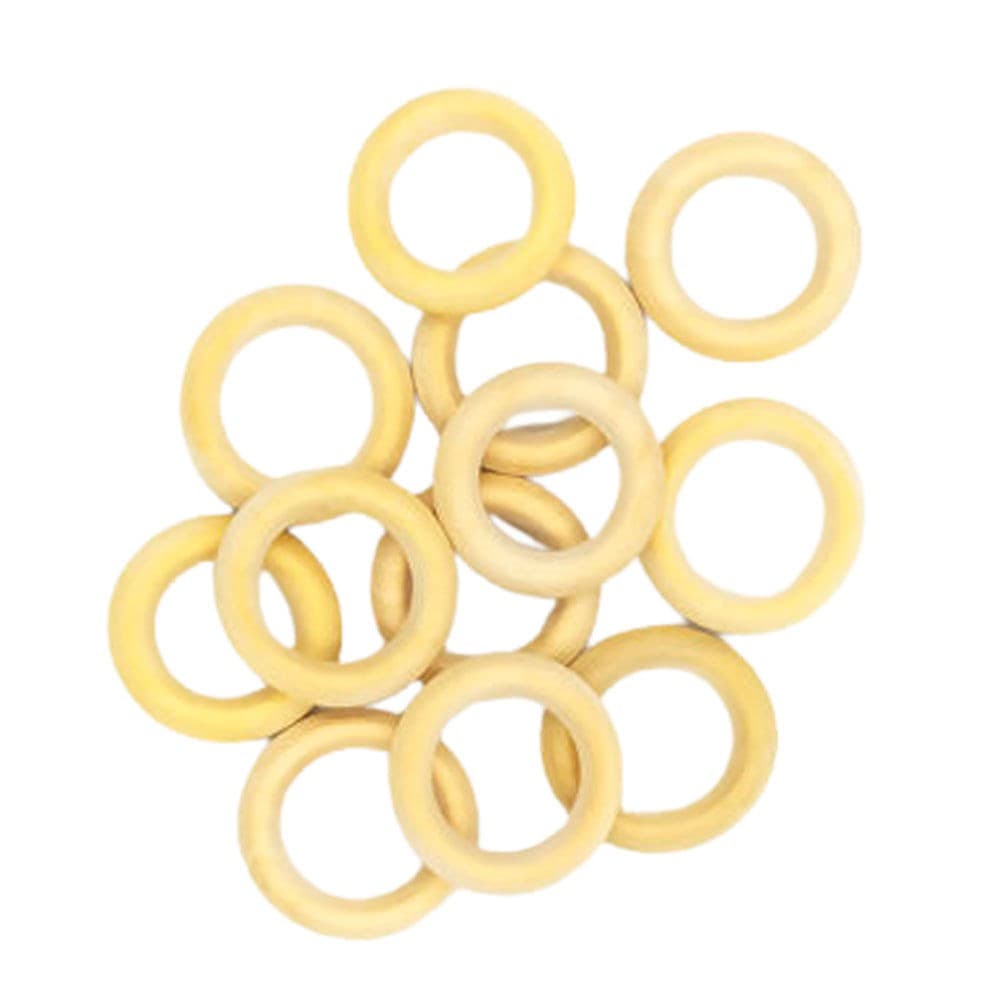 Argola de Madeira 3cm - Pact com 5 unidades