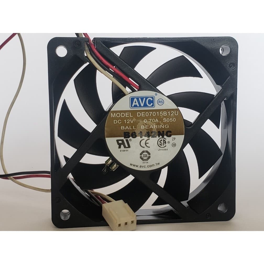 Cooler Ventoinha 70x70x15mm 12v 0.70a 3 Fios 7x7 Cm