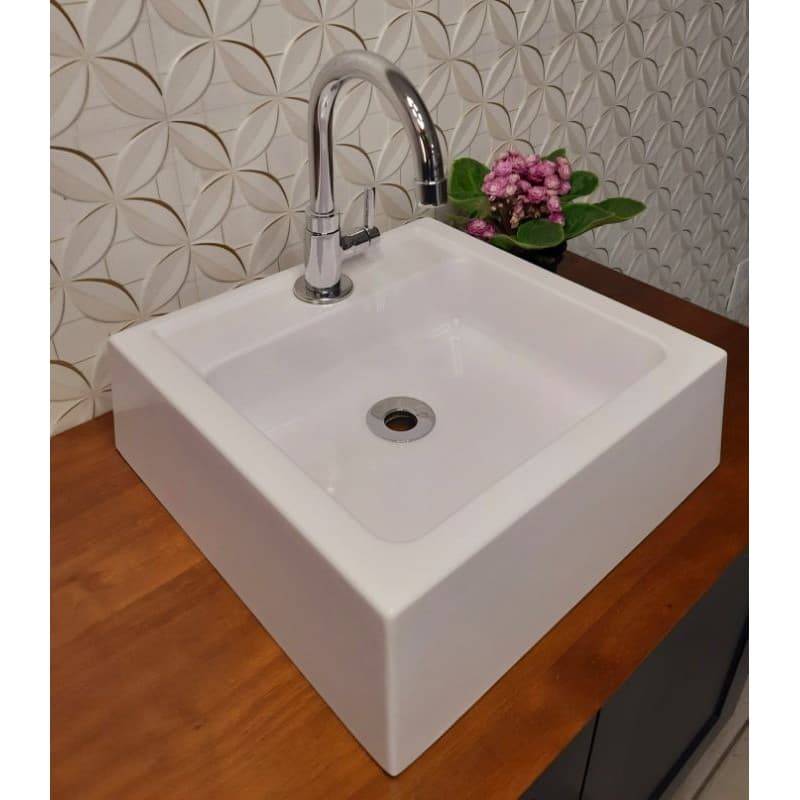 Cuba Pia Dália Ferrara de Apoio para banheiro 35x35cm Casa Laura Decor