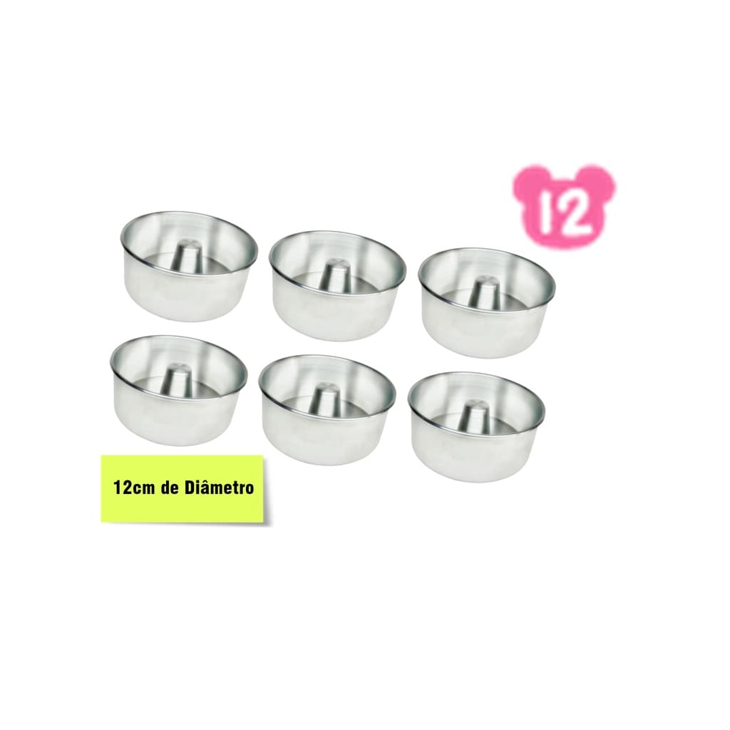 Forma para mini Bolo Nº12 kit com 6 forma com buraco no meio Torta Suíça suíça Mini Pudim bolo suíço bentô Cake