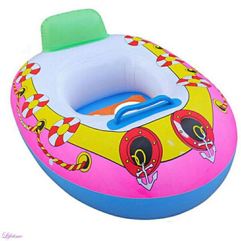 Bóia Bote Colorida Inflável Infantil Bebês Crianças Praia Piscina