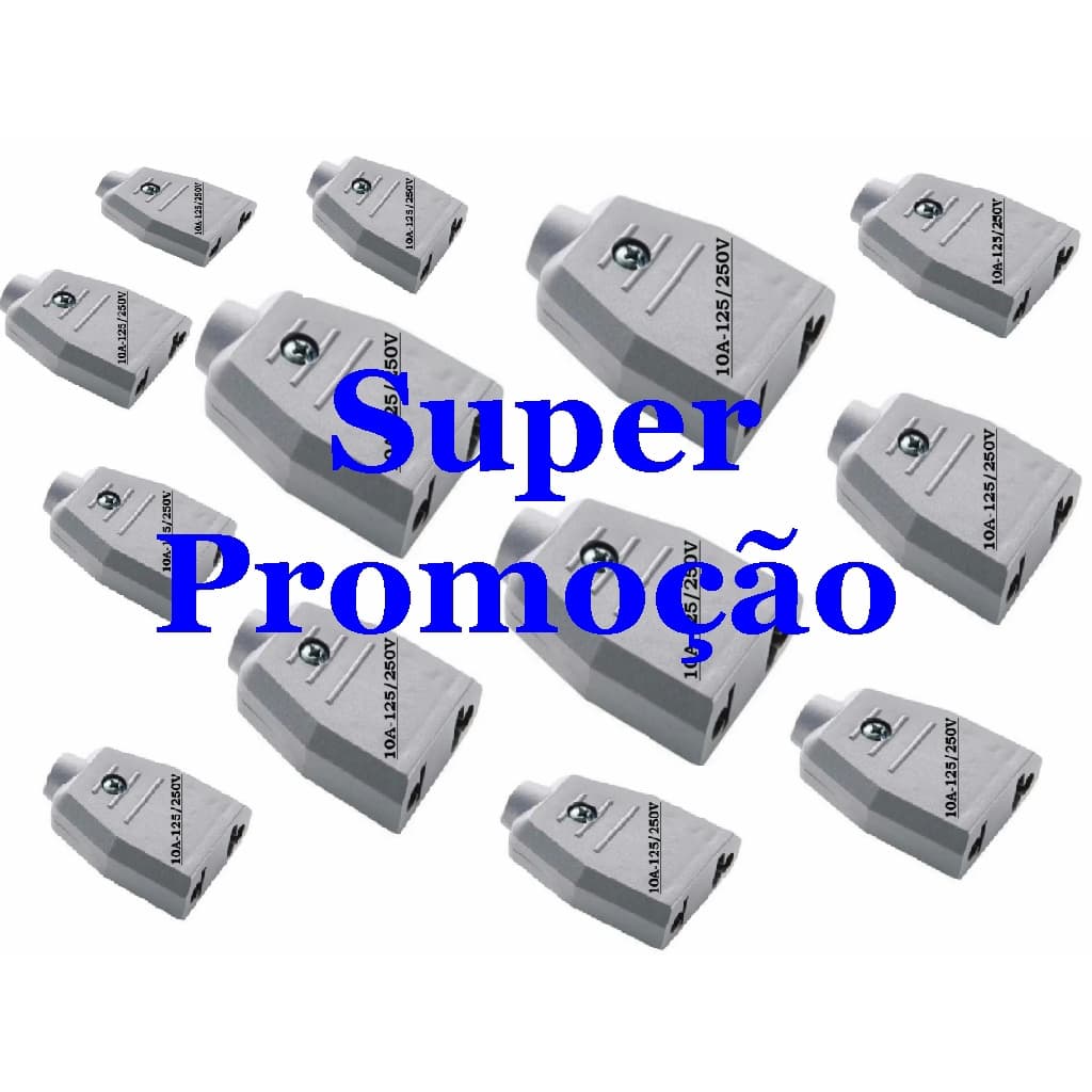 🔥🔥 Tomada Fêmea Plug Energia Pino e Faca ( Kit C/25 Unid ) - SUPER PROMOÇÃO SÓ TEM AQUI 🔥🔥