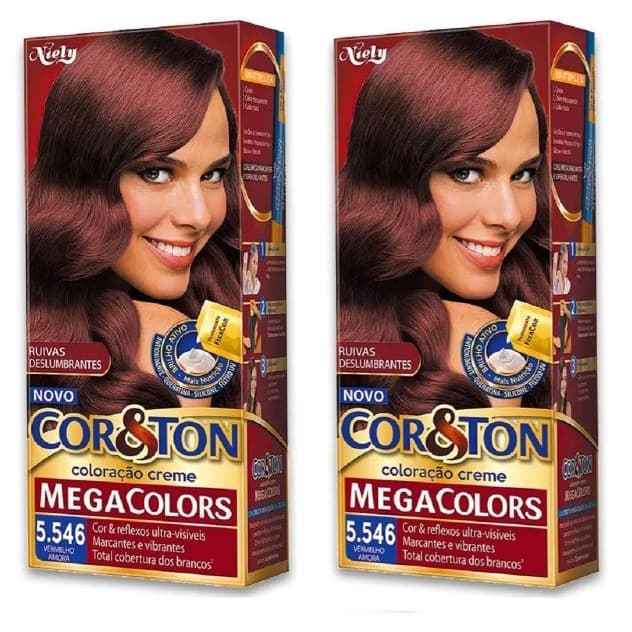 Cor & Ton - Kit 2 Coloração Creme - 5.546 Vermelho Amora