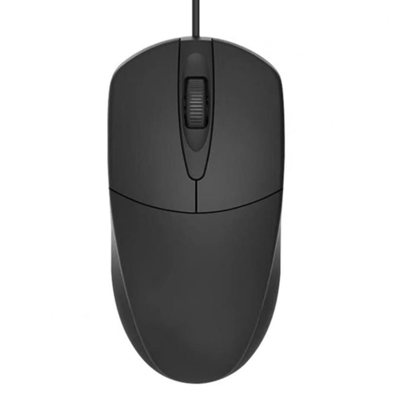 Mouse Óptico USB Silencioso 1200DPI Com Fio Ergonômico N1600 Para Computador Uso Diário