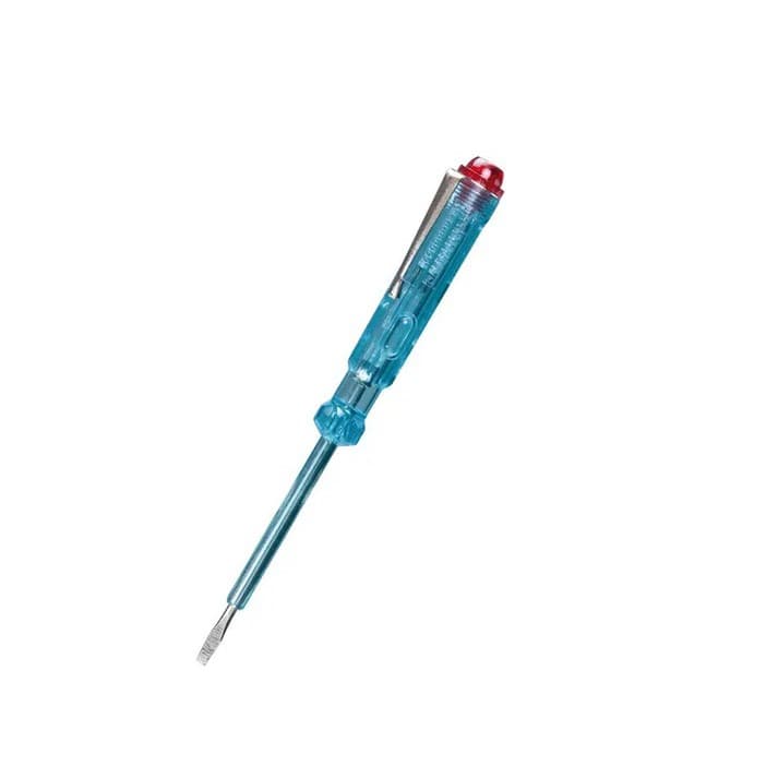 Chave de Teste de Tensão. Tamanho: 150mm. Parte de Fenda em aço carbono. Cabo em plástico ABS e Acrílico (resistente ao envelhecimento e maior rigidez). 	TT-1502UN