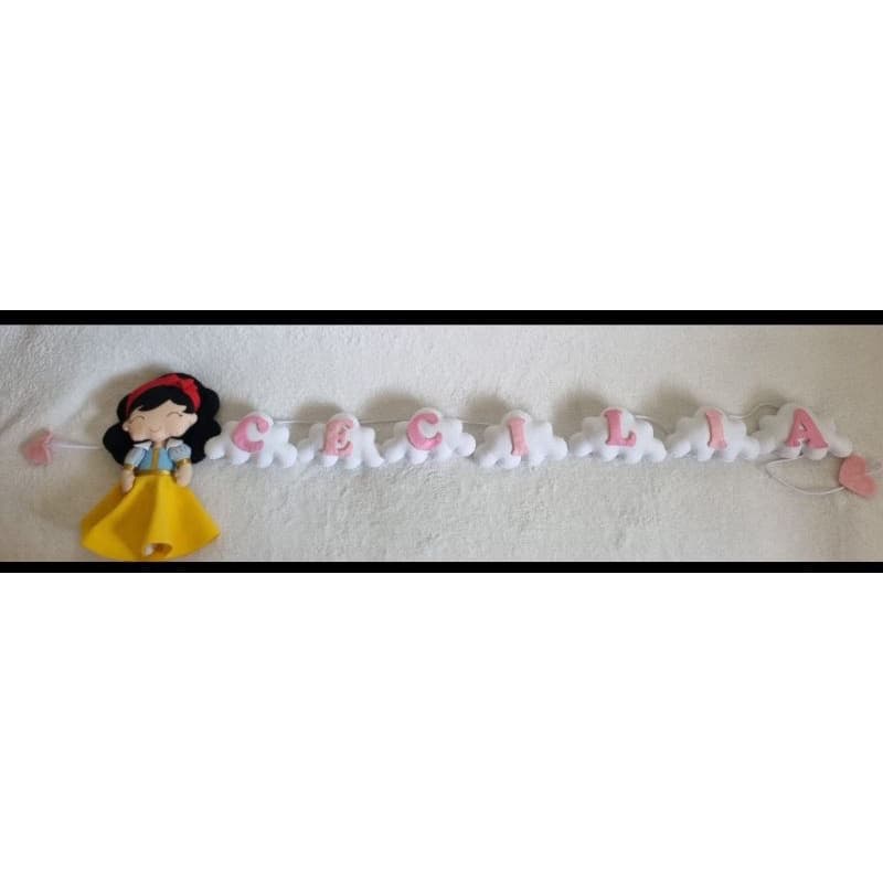 varal berço infantil princesas feltro
