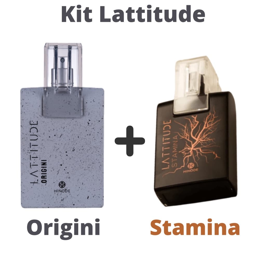 Kit 2 Perfumes Masculinos Hinode Lattitude Origini + Stamina 100ml | Perfume Masculino Hinode