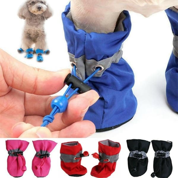 Sapatos Impermeáveis Para Cães De Estimação Antiderrapante Quente Gatos Pequenos Cachorros Meias Cachorro Botas