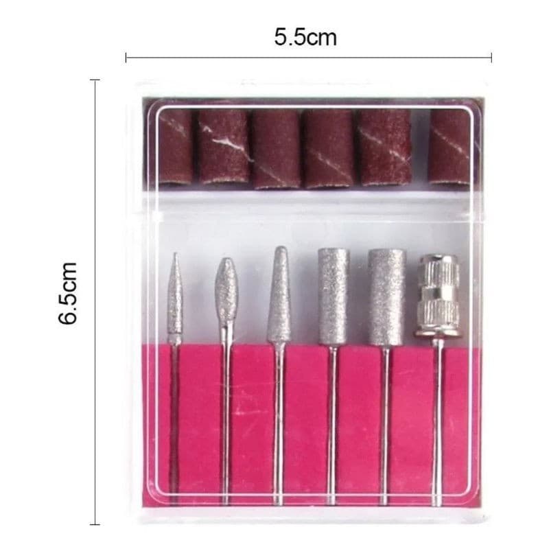 Kit de Refis de Lixa Elétrica de Unha Manicure - Fresas Brocas e Lixas