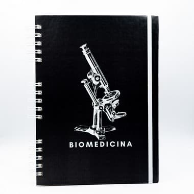 Caderno Profissão Biomedicina./capa preta