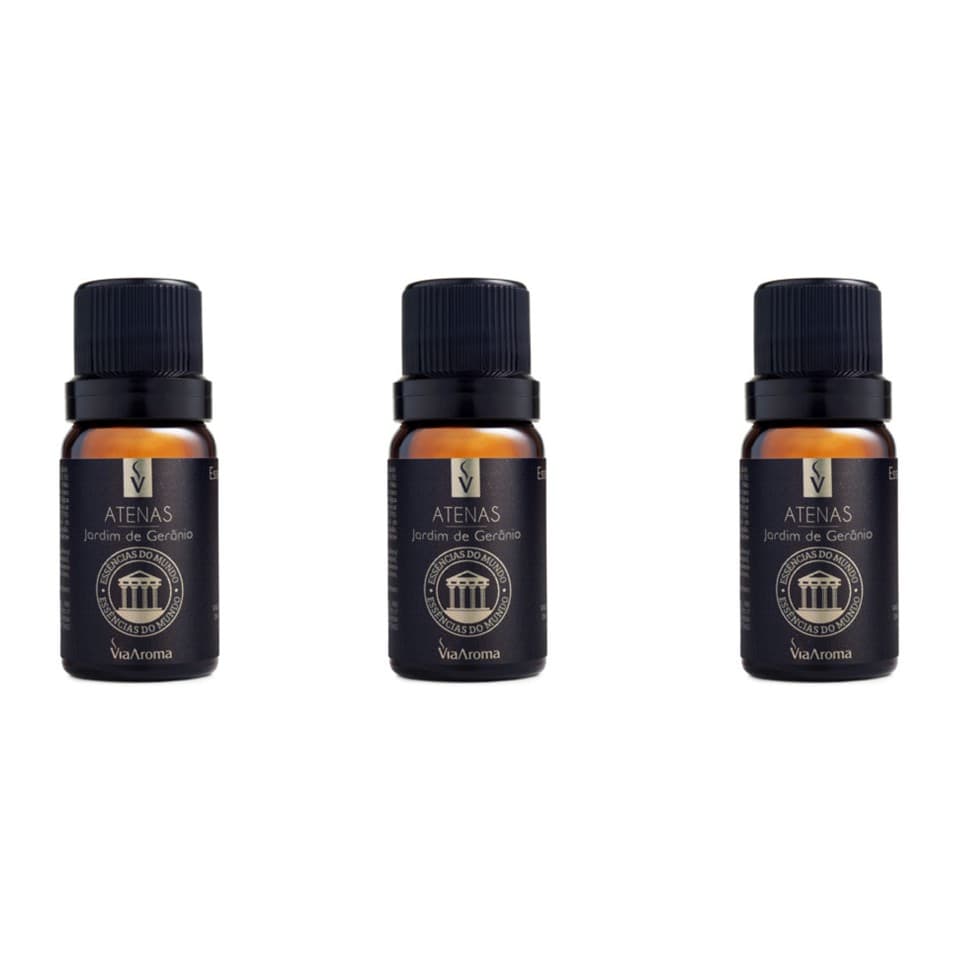 3 un  Essências Atenas/Jardim De Gerânio - 10Ml Via Aroma