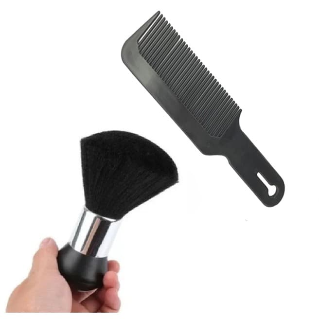 Pente Clipper Comb Para Corte E Penteados  + Espanador Barbeiro