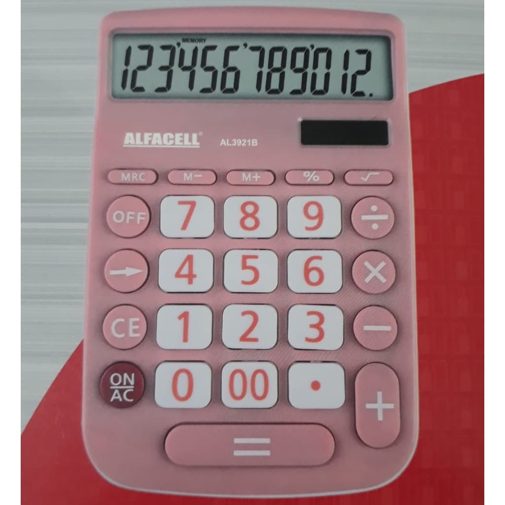 Calculadora Eletrônica Rosa de Mesa 12 Dígitos  Bateria  Casa Trabalho Escola Escritório