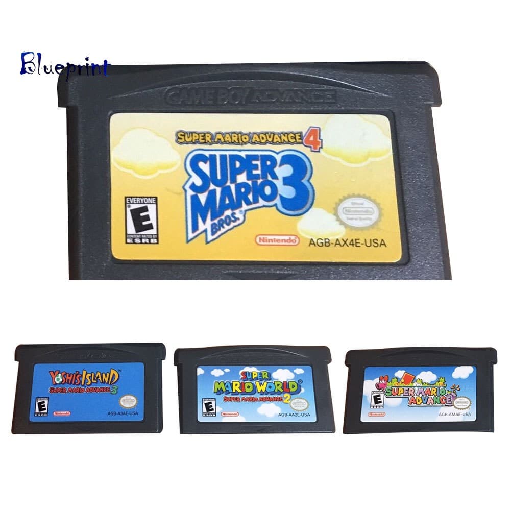 ☞ BP US Versão Super Mario Bros Advance 2/3/4 Cartucho De Cartões De Jogo Para Nintendo GBA