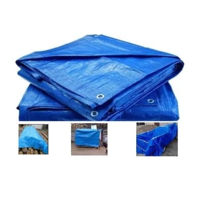 Lona Camping  9 metros quadrados ou 3x3 mts azul Impermeável Festa Telhado Multiuso