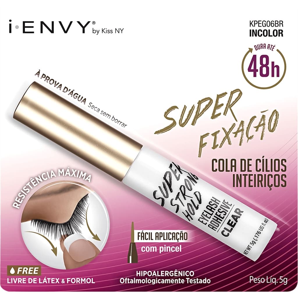 Cola Para Cílios Postiços Ienvy Kiss New York 48 HORAS - 5g (A PRONTA ENTREGA)