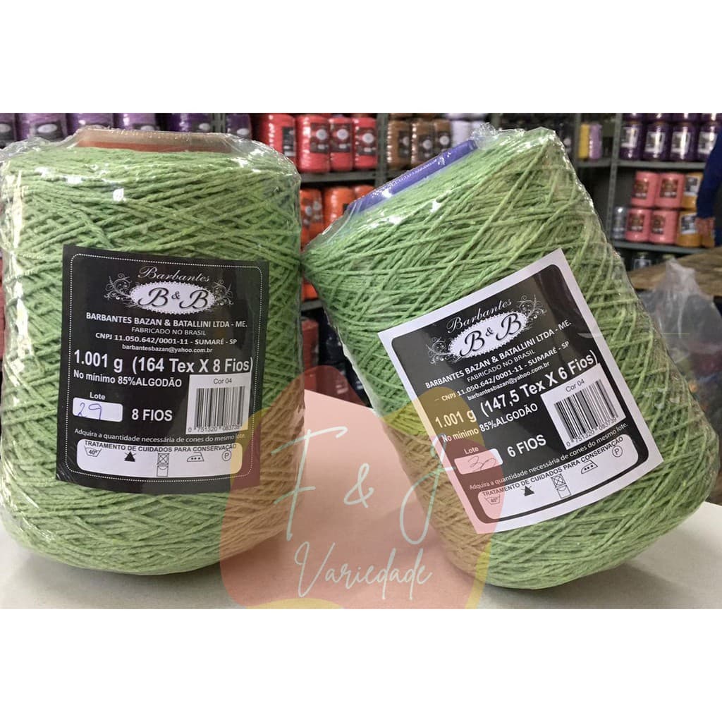 Barbante B&B 8 Fios 1Kg/780mts Diversas Cores Envio imediato
