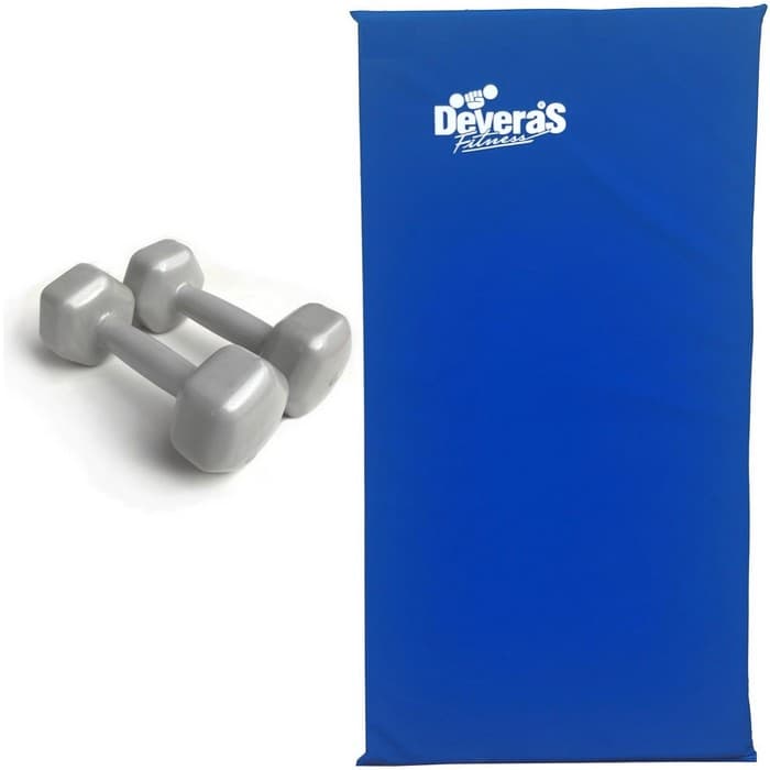 kit equipamentos de musculacao em casa colchonete para academia + par de halteres de 3 kg peso musculacao