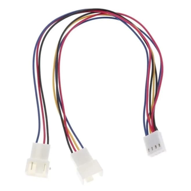 2way 3/4 Pin Y Splitter Adaptador Cabo Para Cpu Pc Caso Pwm