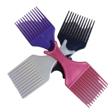 Pente Garfo Afro Com Dentes Largos Diversas Cores