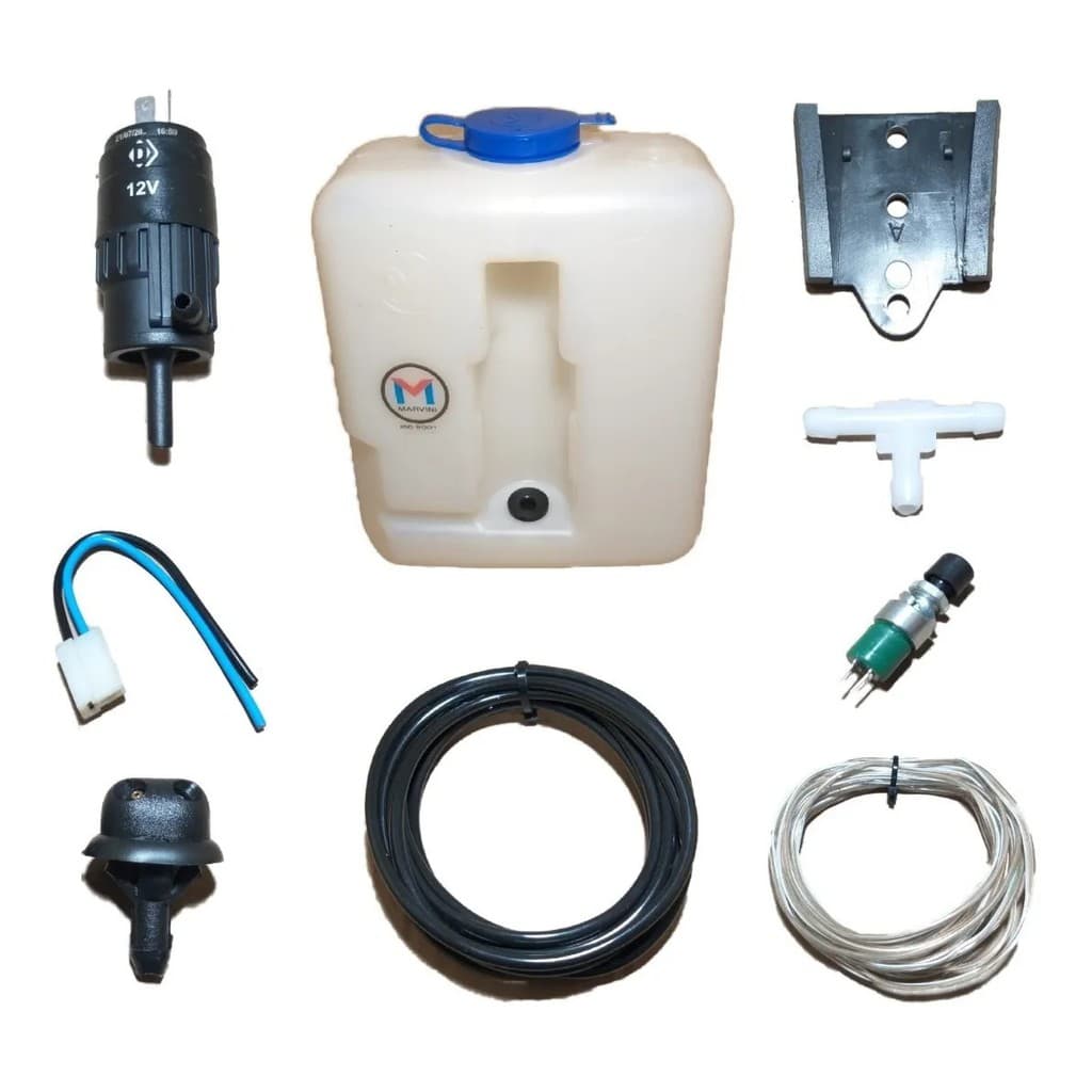Kit Reservatorio Limpador Fusca Eletrico Bomba Motor Tampa