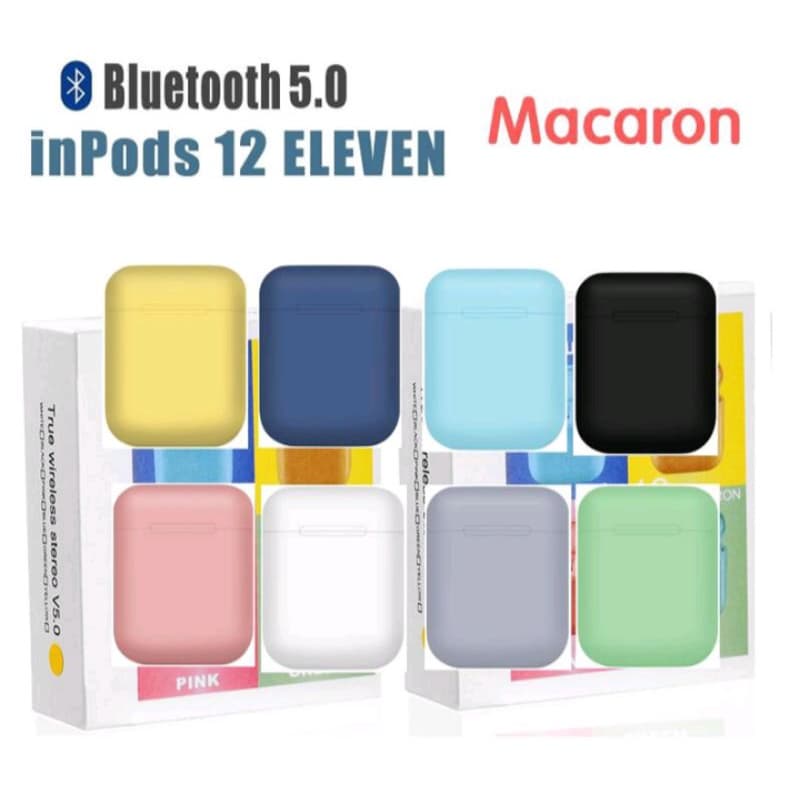 Fone sem Fio Macaron inPods i12 TWS Bluetooth Earphone Mini Headphone Wireless Earbuds Bluetooth 5.0