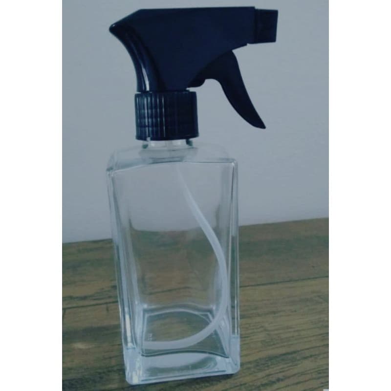 Vidro pulverizador retangular com válvula spray gatilho.
