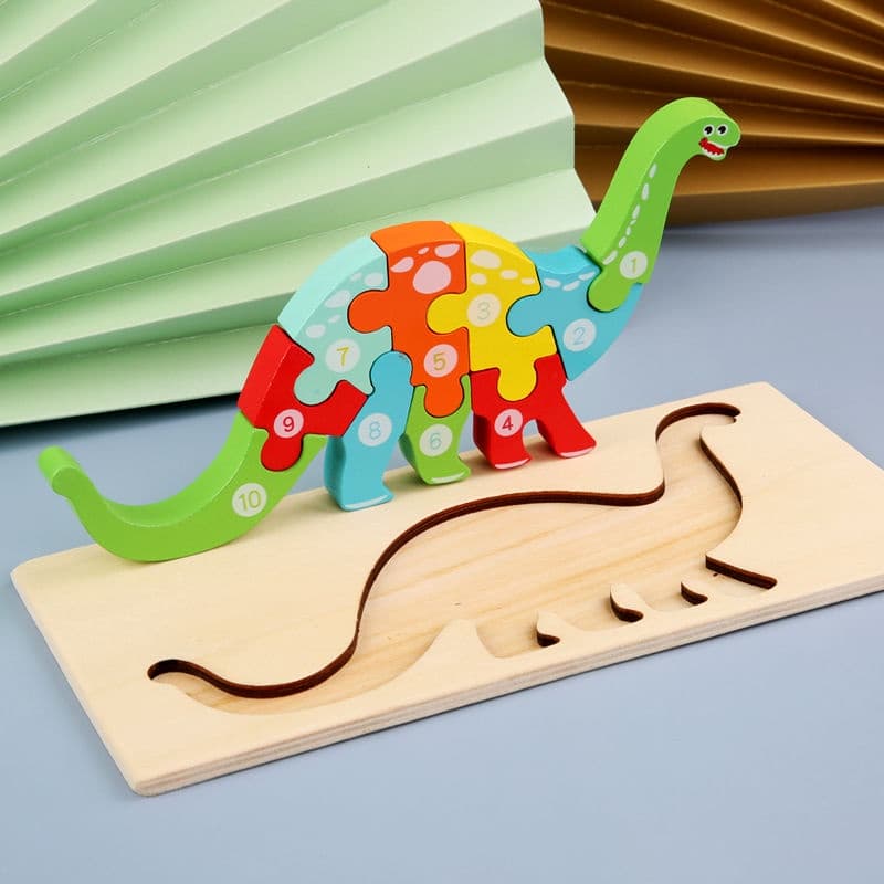 Brinquedos Educativos de Quebra-Cabeça para Crianças |   Blocos de Dinossauro - Quebra-Cabeça Tridimensional