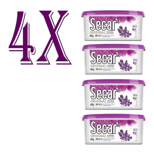 4 unid, Anti Mofo Desumidificador Secar Original Lavanda 80g Cada Guarda Roupas Closet Armários Organização Casa