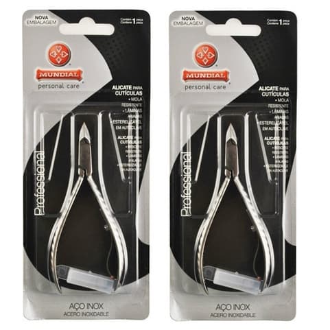 Kit 2 Alicate De Unha Mundial 722 Manicure