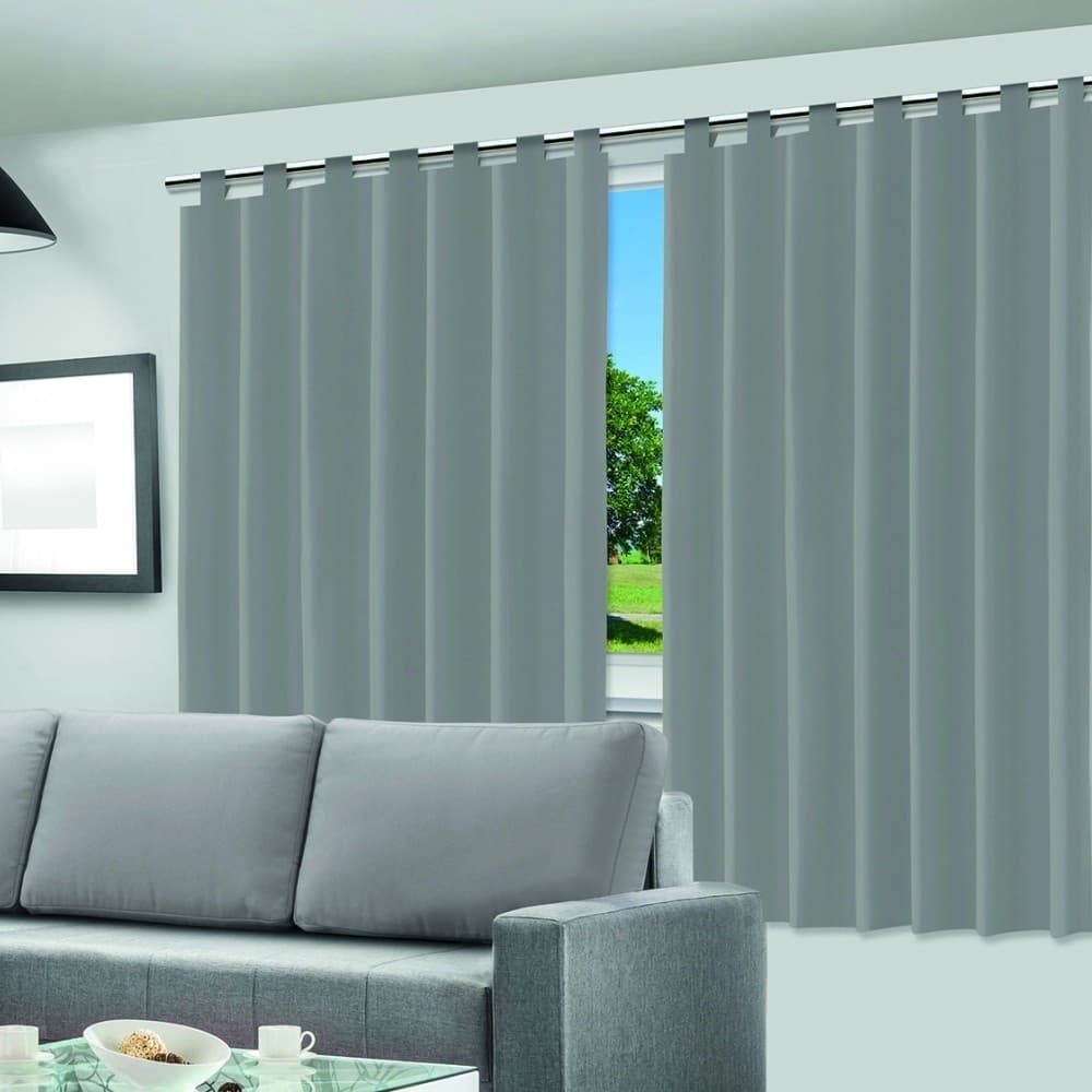 Cortina Blackout Sala Escritório Quarto Curtina Blecaute Pelicula Cinza - 200x140cm Black out