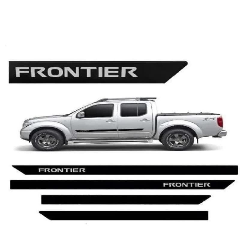 friso borrachão lateral nissan frontier c/4pçs c/nome