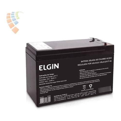 Elgin 12v 7ah Vrla Selada - Para Nobreak Sms/apc Original