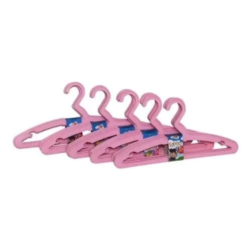 Kit 25 Cabides Infantis Rainha Rosa Organizador de Guarda-Roupa