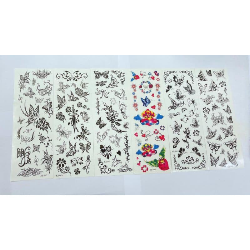 kit de 6pcs tatuagem falso modelo temporaria