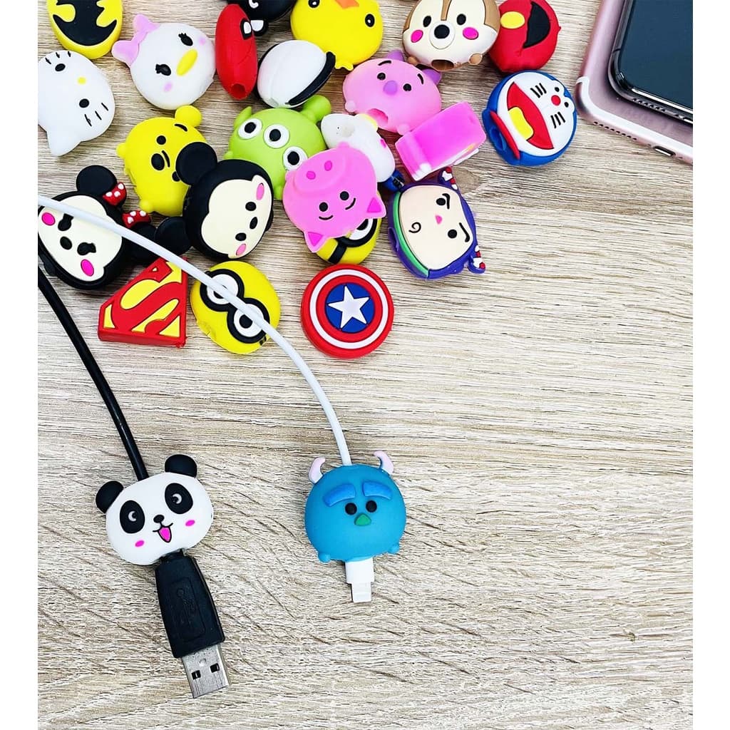 (PAR) Protetor de Cabo iPhone e Android - Cable Bite Personagens