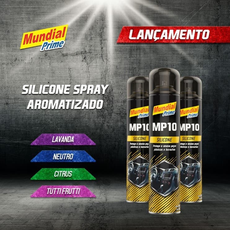 Silicone Spray Automotivo 300ml Perfumado MP10 Mundial Prime