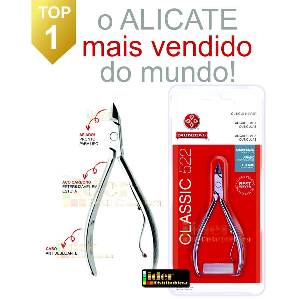 ORIGINAL - Alicate 522 Mundial Classic de Cutícula