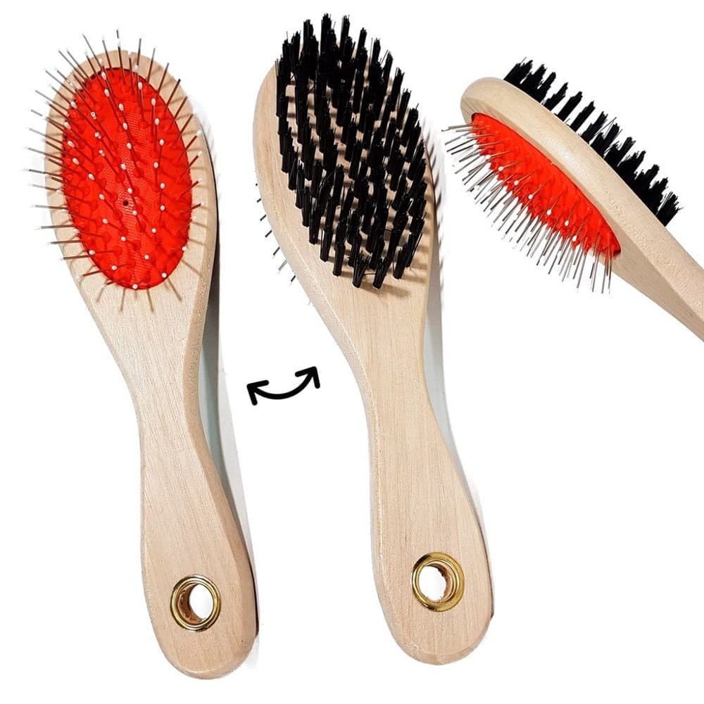 Escova Pente Dupla Pinus Para Pentear Cachorros e Gatos Pet Tirar os Pelos
