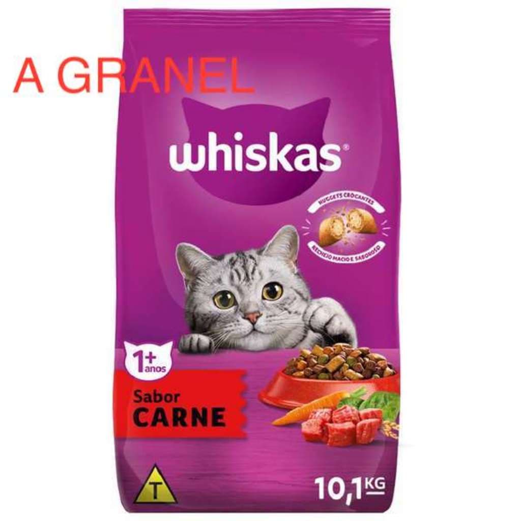 Ração A Granel Whiskas Para Gatos Adultos Carne 1kg