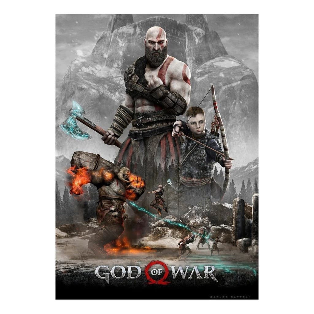 Papel Parede Adesivo Game God Of Wars  -2,20 Alt X 1,70 Larg