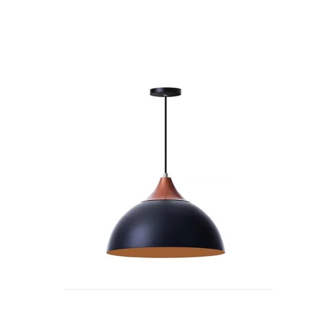Lustre Pendente Meia Lua 30 cm Com Chapéu Alumínio Decoração