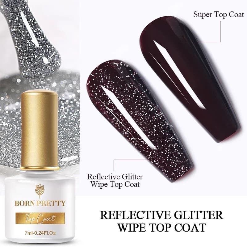 Selante Top Coat | top Coat  reflexivo | Top coat casca de ovo Born Pretty Esmalte em Gel Uv/led |